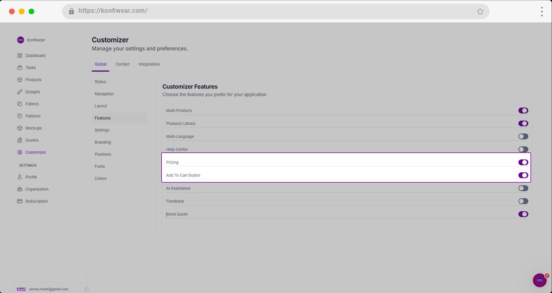 enable Add to Cart
